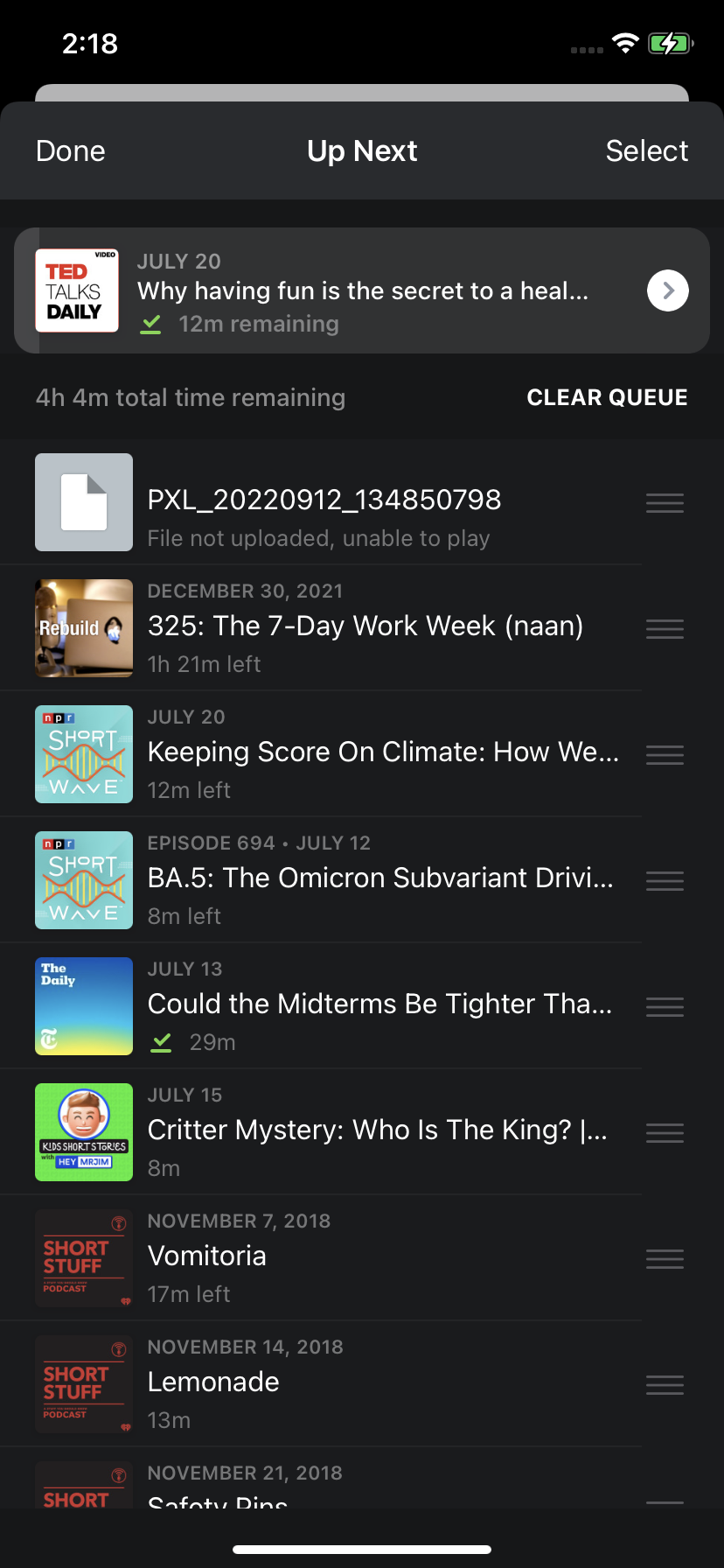 Local files getting removed from up next queue when syncing · Issue