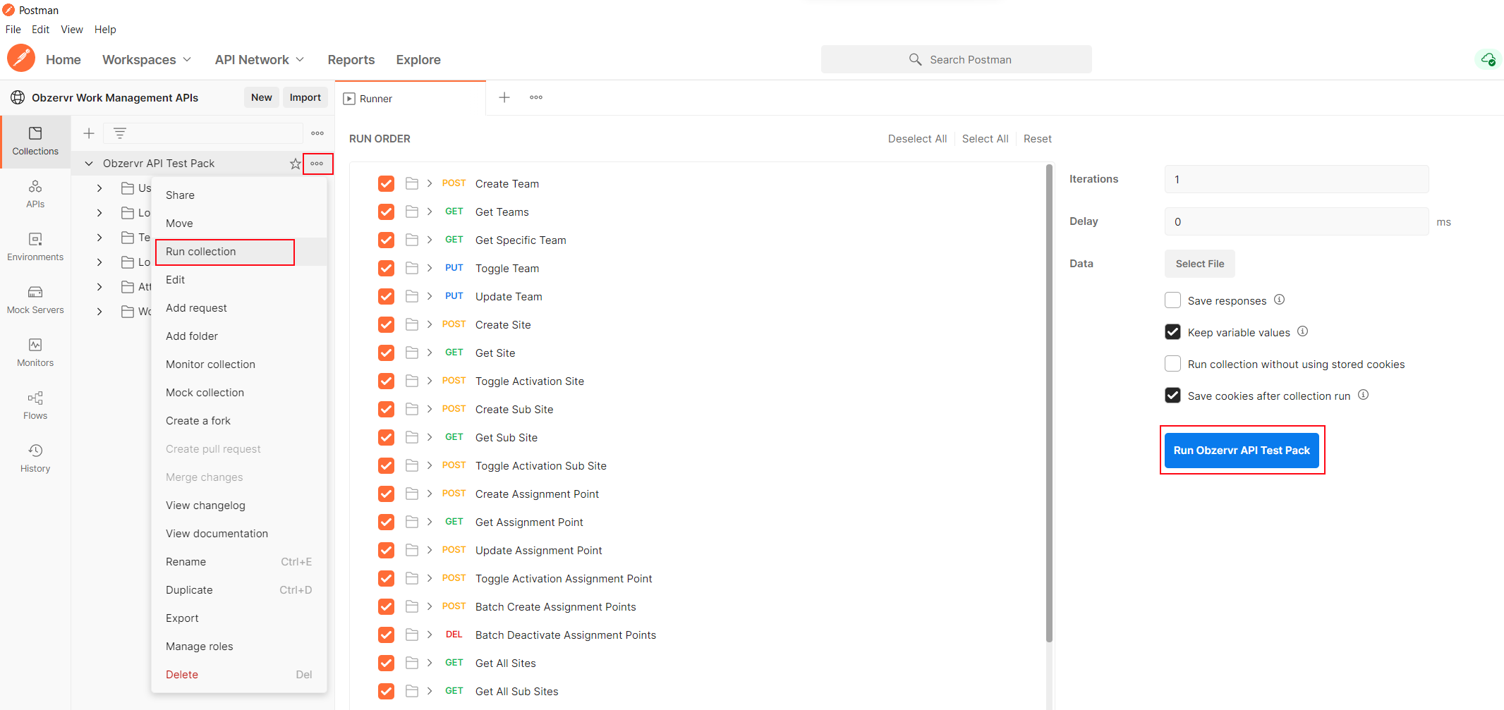Obzervr API Test Pack | Documentation | Postman API Network