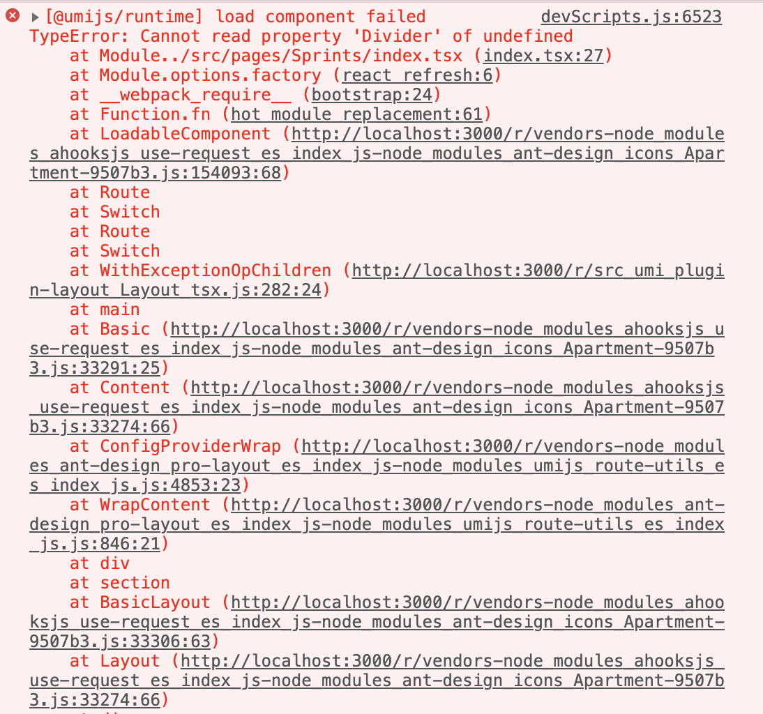 🐛[BUG]使用指标卡后页面crash了 · Issue #2612 · ant-design/pro-components · GitHub