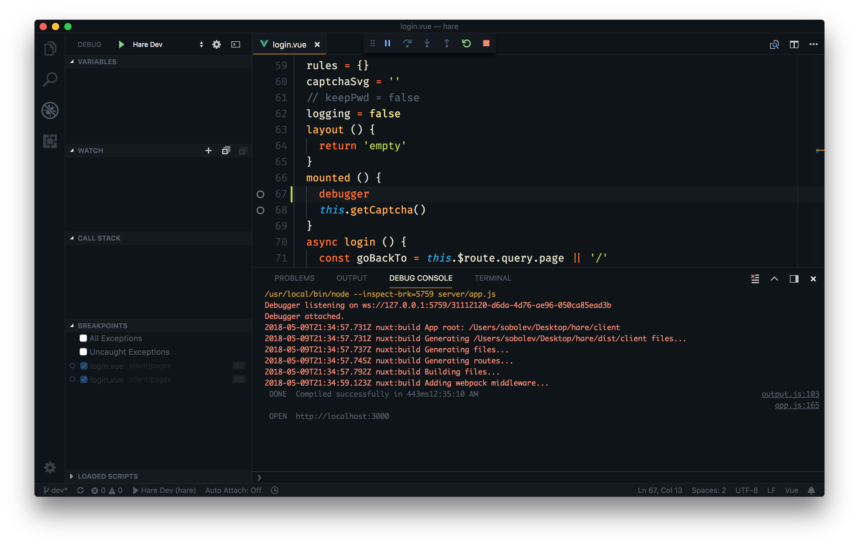 debug does not work · Issue #332 · clarkdo/hare · GitHub