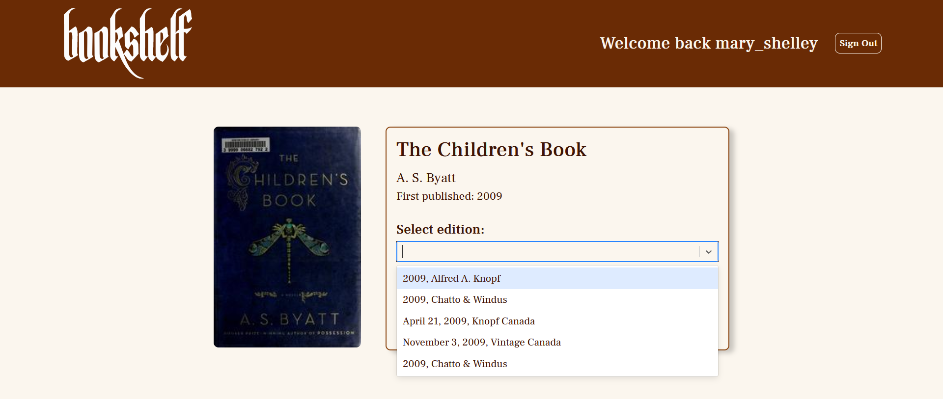 GitHub - lmmfoy/Bookshelf: Cozy little library to keep track of your ...