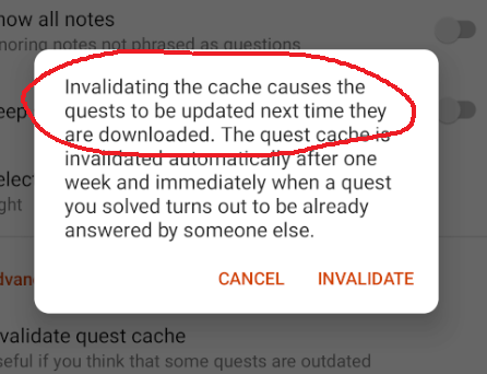Invalidate quest cache not working · Issue #2329 · streetcomplete ...