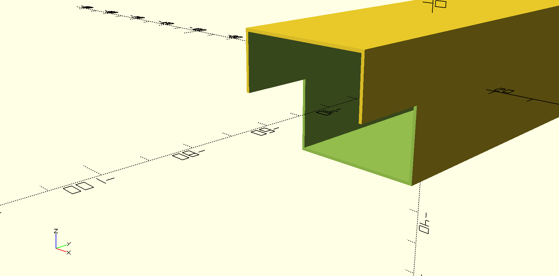 First crossmember end cut