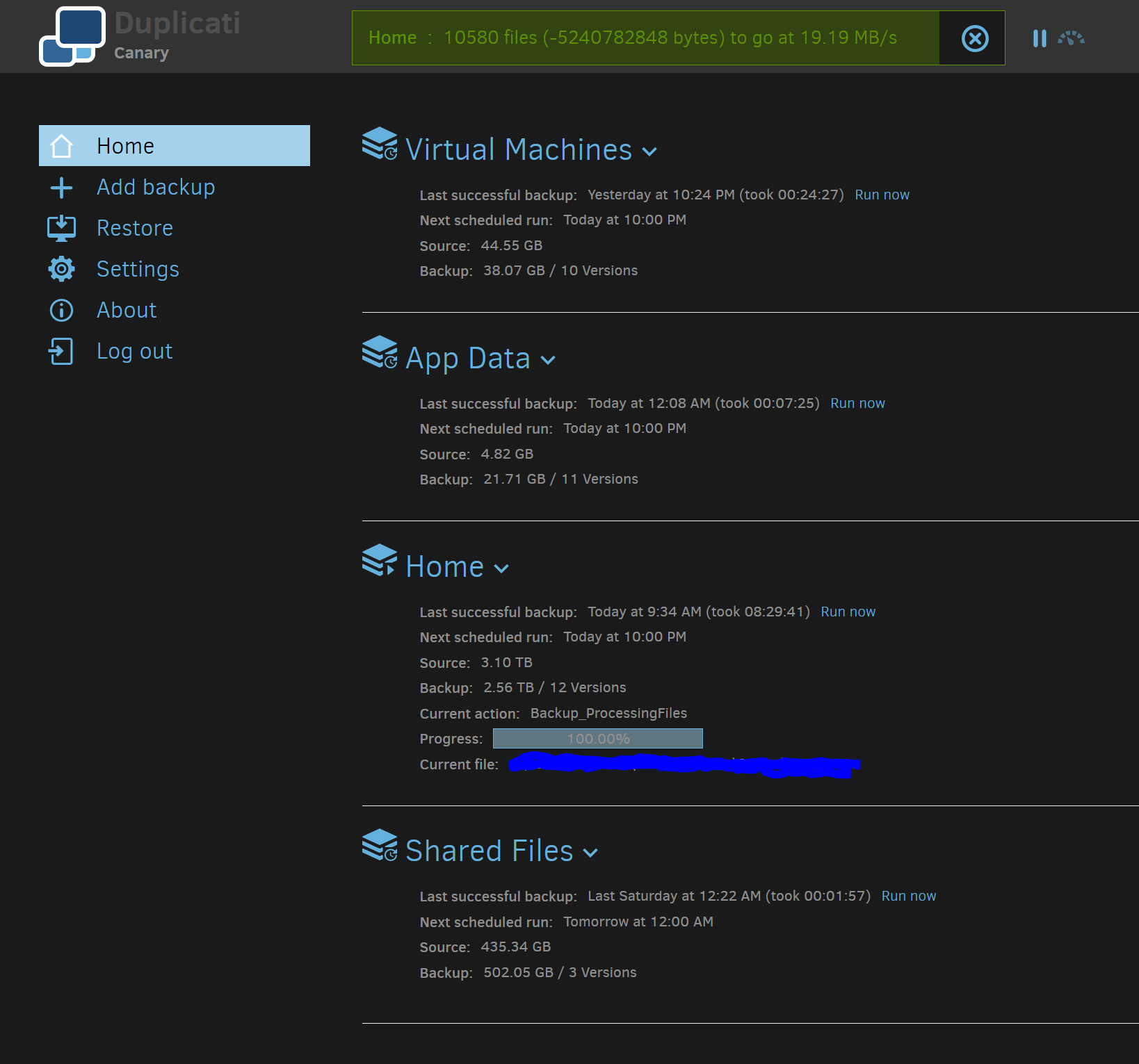 Negative bytes left status bar · Issue #4362 · duplicati/duplicati · GitHub