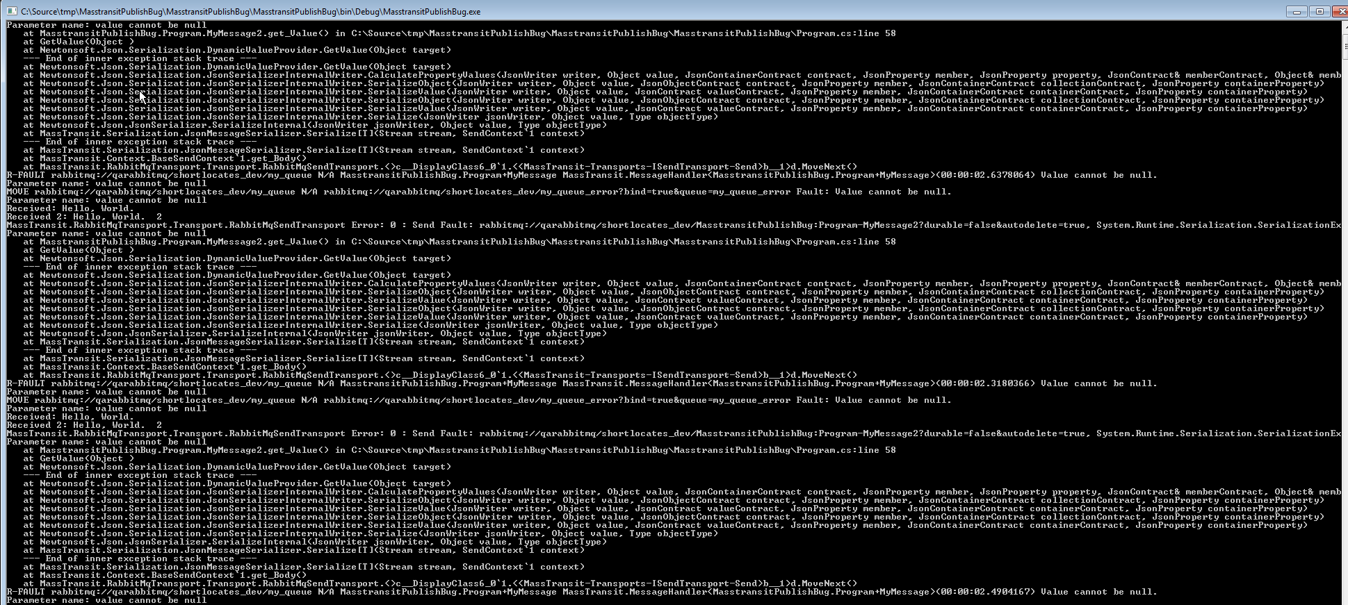 Infinite message receiving loop when message publishing fails · Issue ...