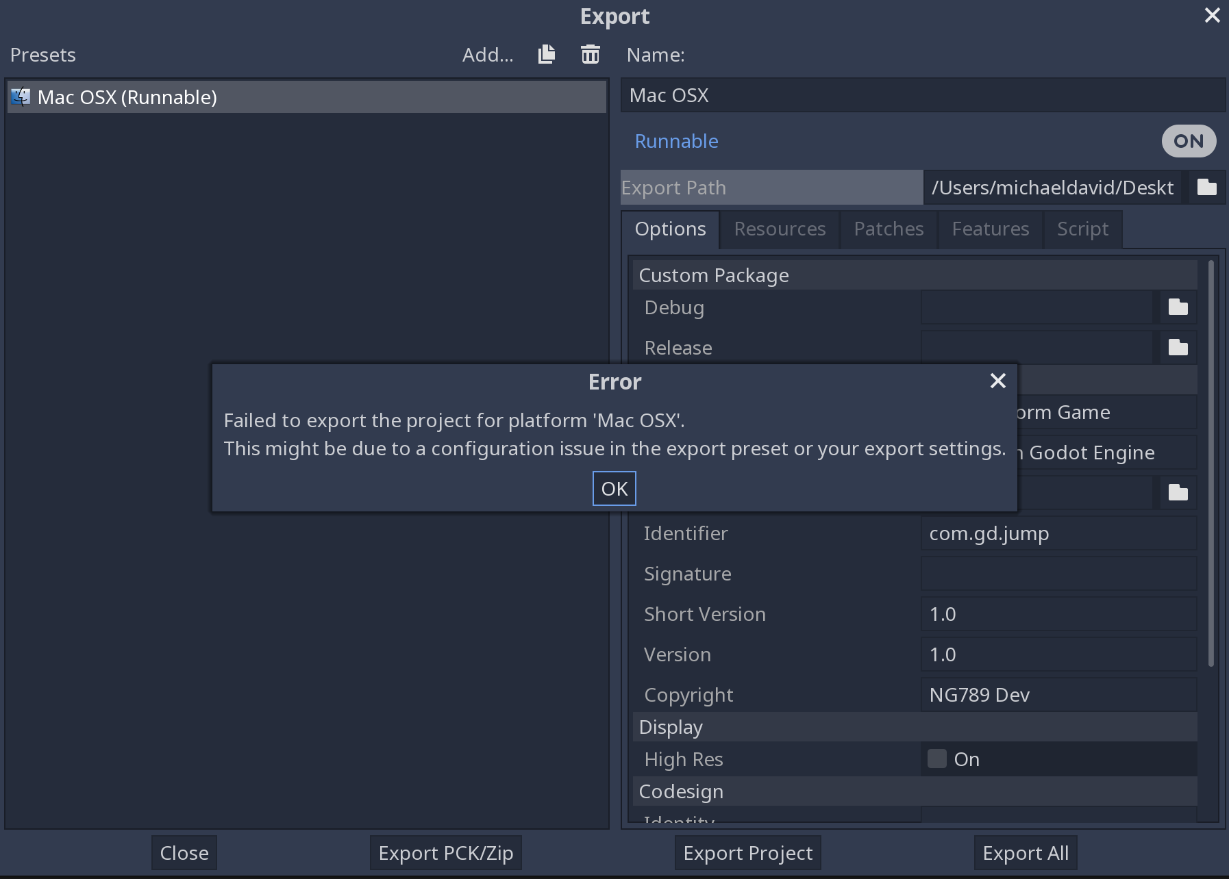 3.1.1 Mono Stable OSX: Export project to .DMG not working · Issue ...