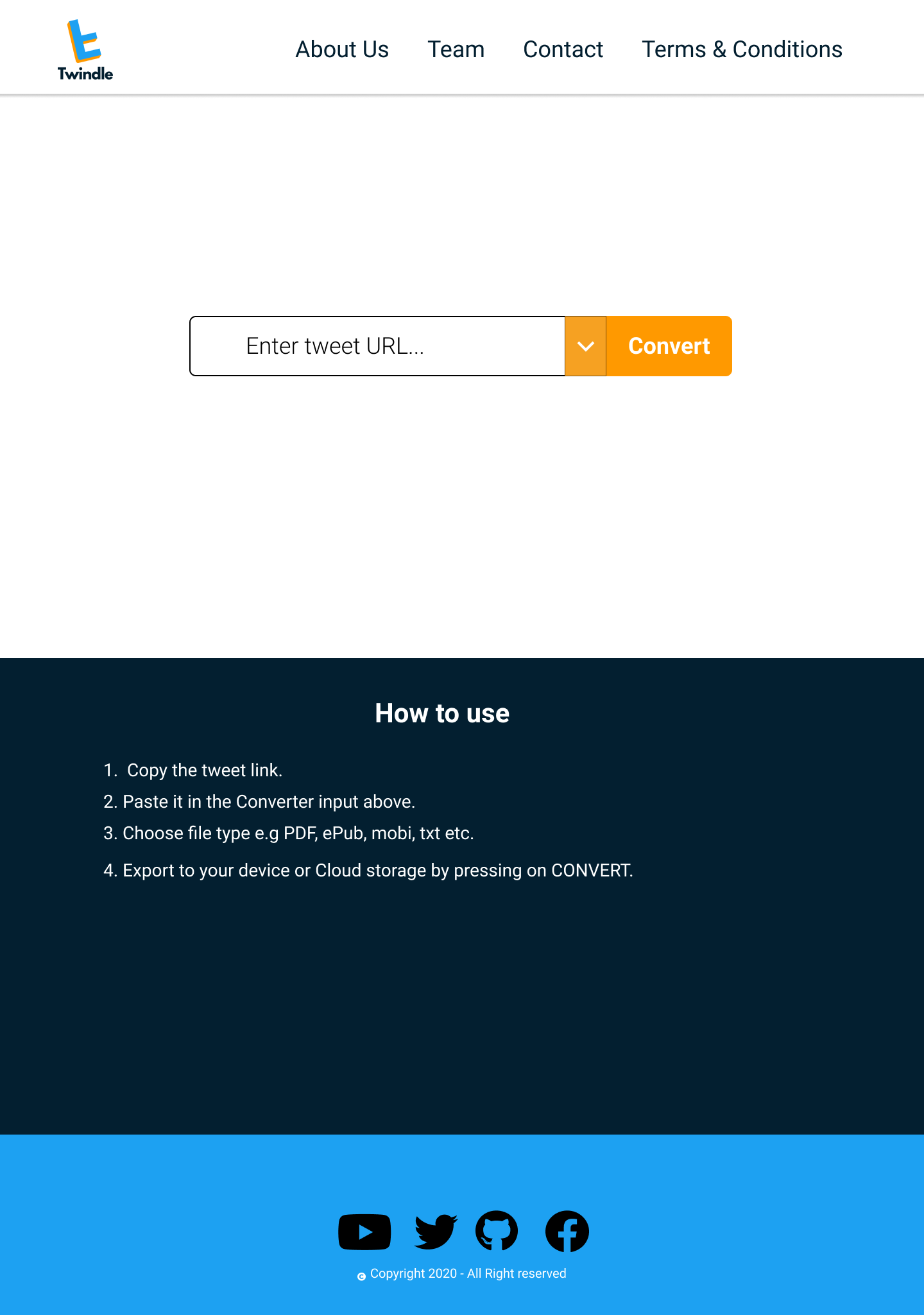Twindle Landing Page