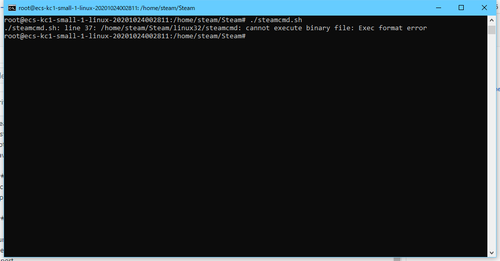 steamcmd client can not running · Issue #7428 · ValveSoftware/steam-for ...