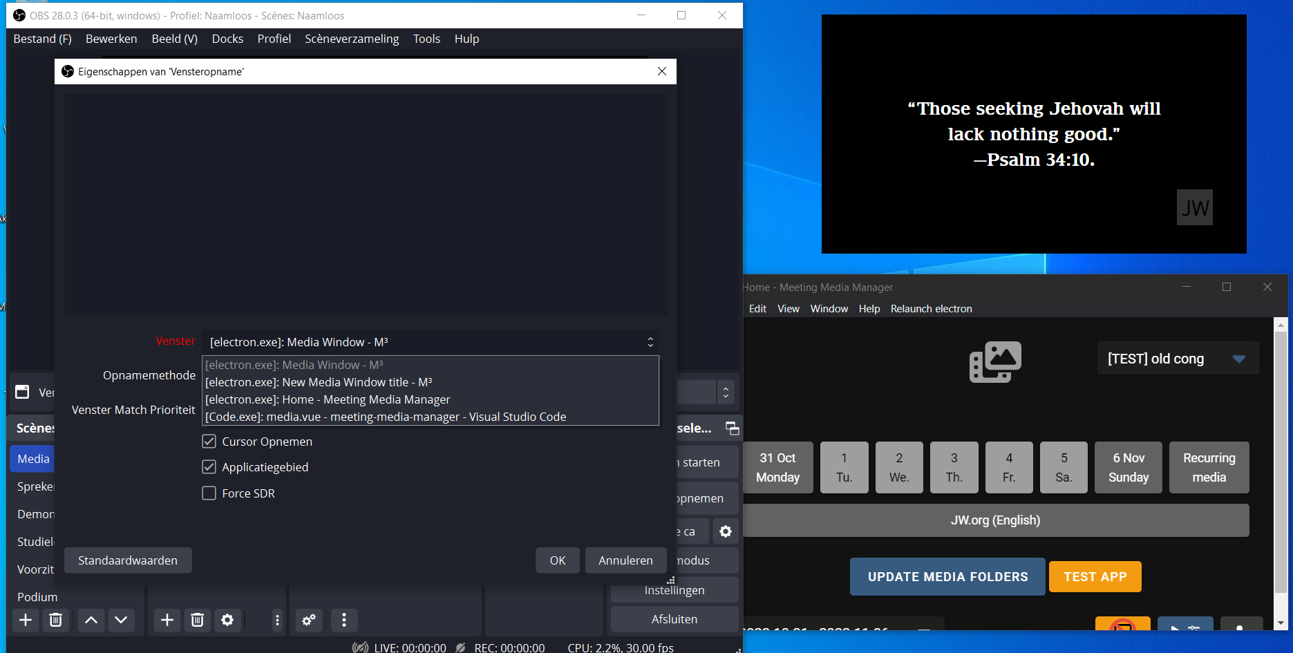 OBS shows black screen after M³ update · Issue 546 · sircharlo/meetingmediamanager · GitHub