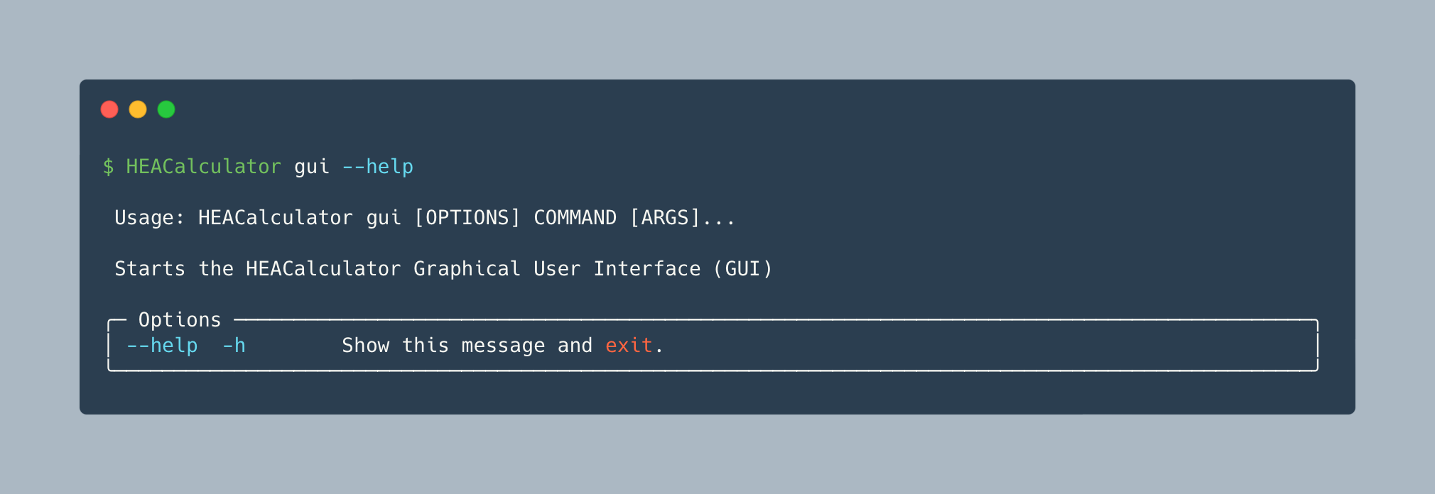 HEACalculator GUI