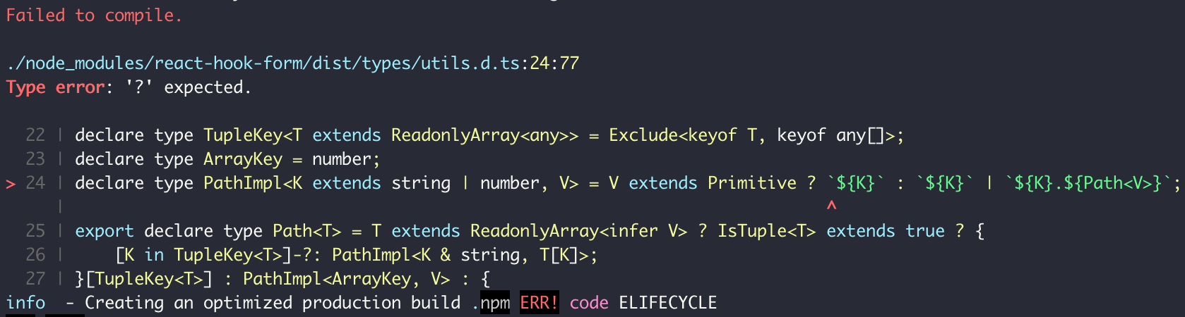 Type error in utils.d.ts · Issue #4638 · react-hook-form/react-hook ...