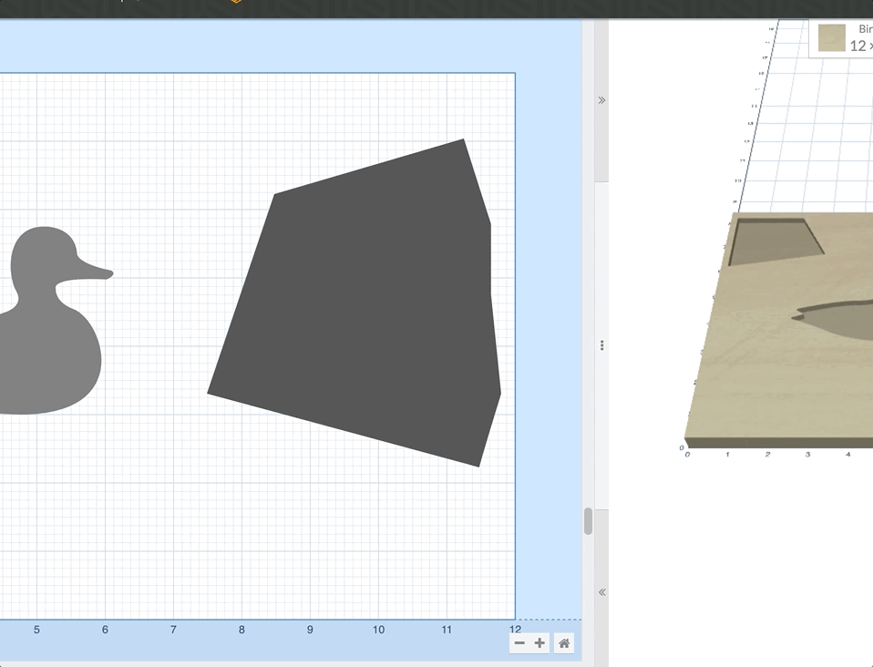 Draggable shape panel
