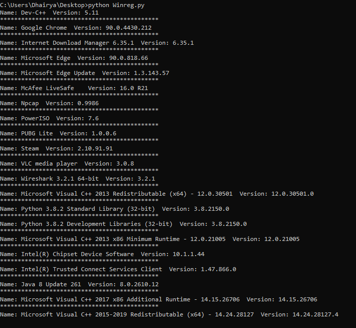 GitHub - Dhairyasharma/Pocket: A Python Script that list the Installed ...