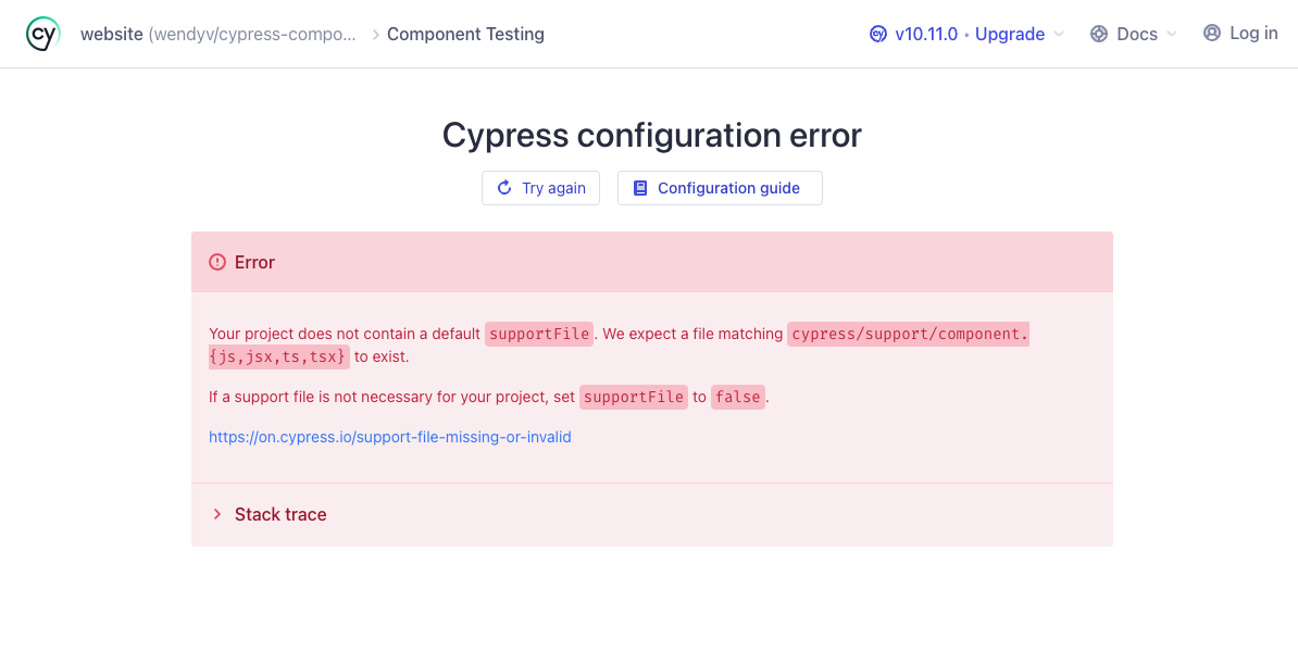 Cypress component test config by wendyvasq · Pull Request #2827 · dbt ...