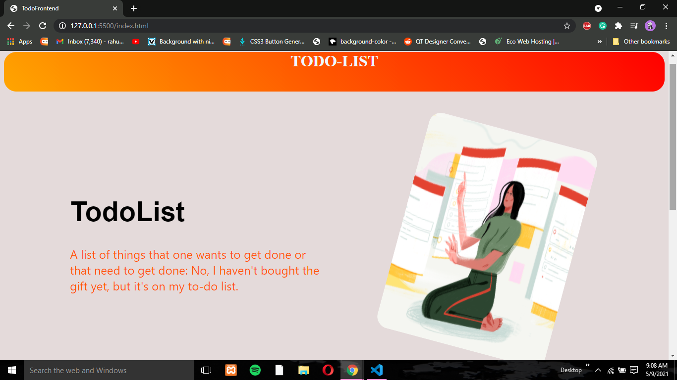 GitHub - rahulmishra117/Todo-List: A frontend Project which inlcude ...