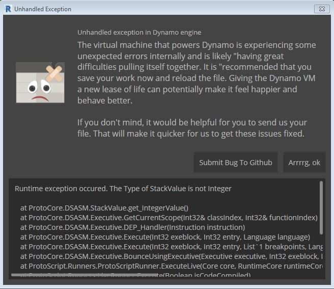 Dynamo crash · Issue #9427 · DynamoDS/Dynamo · GitHub
