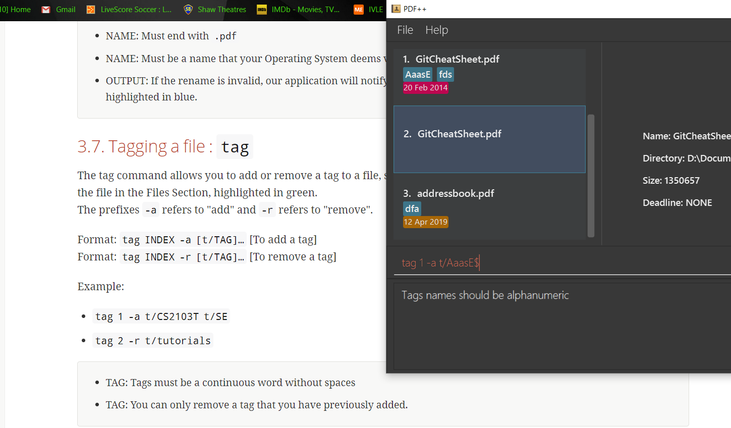 tag feature does not support special characters · Issue #238 · CS2103 ...