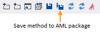 Save method to AML package button in ribbon