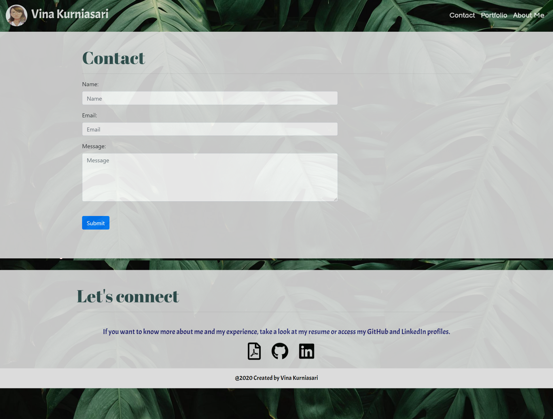 GitHub - vina19/Responsive_Portfolio: Web App about a little bit ...