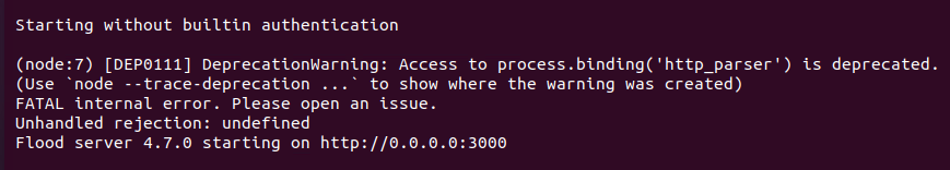 Flood won't start · Issue #20 · jfroment/seedbox · GitHub