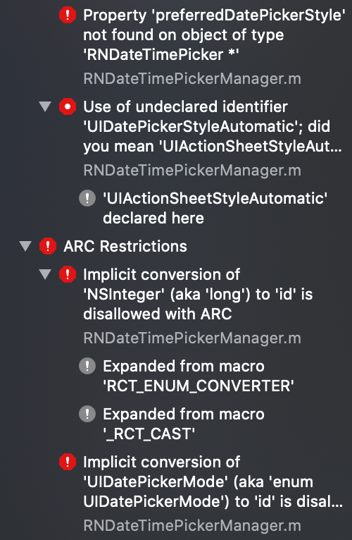 react native - can't find in xcode link Images High... Can not run react-native app in Xcode emulator · Issue #30048 ...