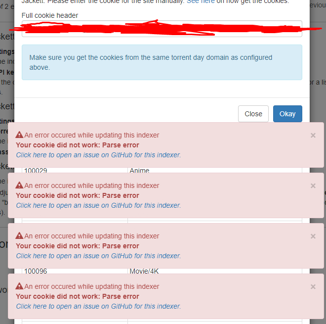[torrentday] Your cookie did not work: Parse error (Config) · Issue ...