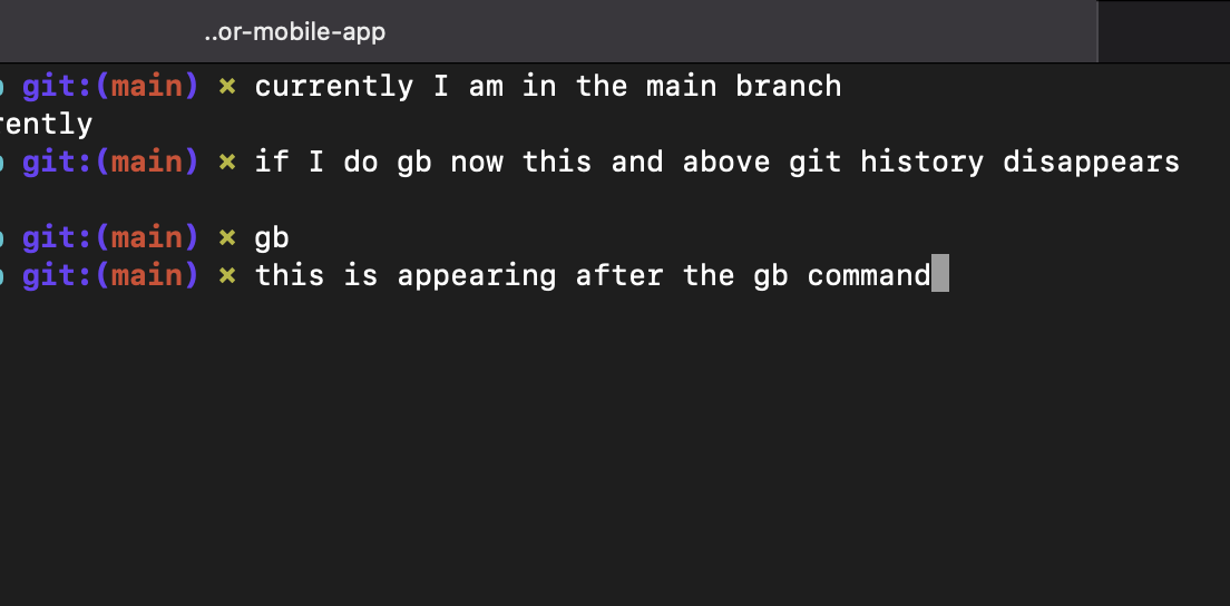 gb show branches in current terminal · Issue #11377 · ohmyzsh/ohmyzsh ...