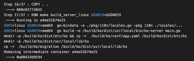 [Question]Error for docker build --build-arg GOARCH=arm64 -t server ...