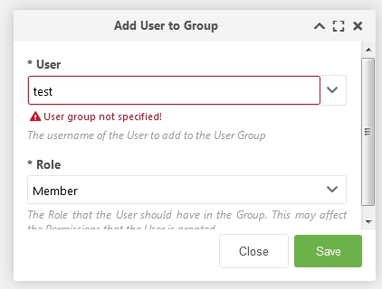 User Group anonymous