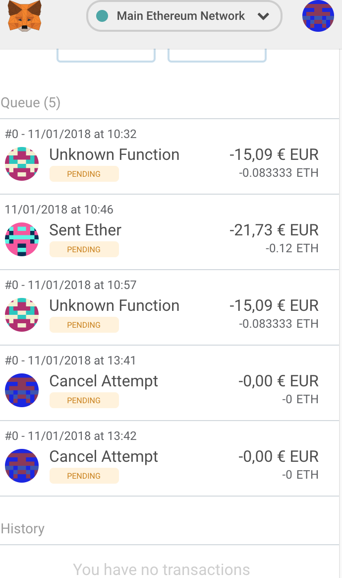 Transactions not sending - latest version, all txns get stuck in pending  with nonce 0 · Issue #5687 · MetaMask/metamask-extension