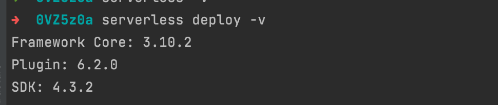 Running serverless deploy -v outputs the version instead of making it ...