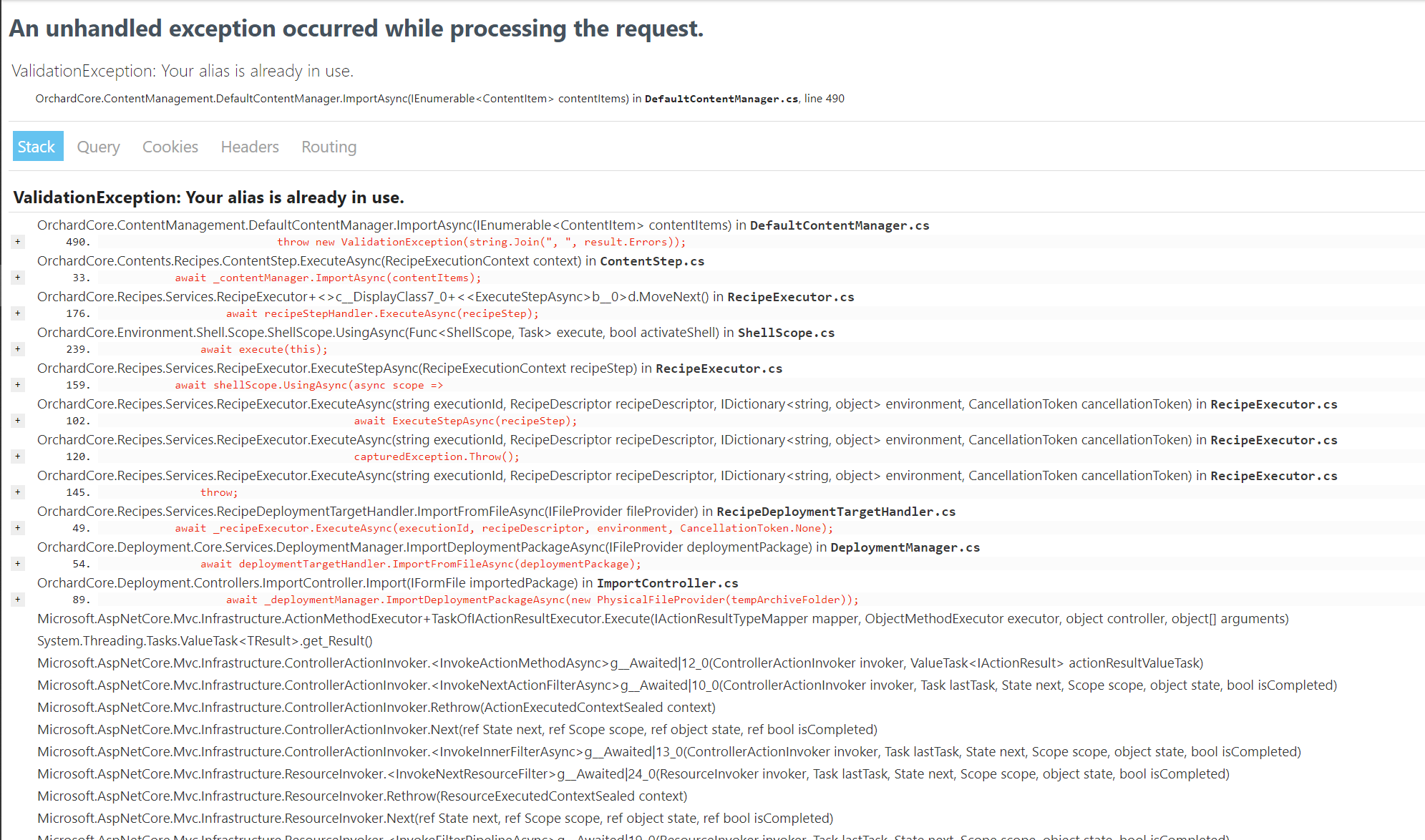 Import deployment plan bug · Issue #8886 · OrchardCMS/OrchardCore · GitHub