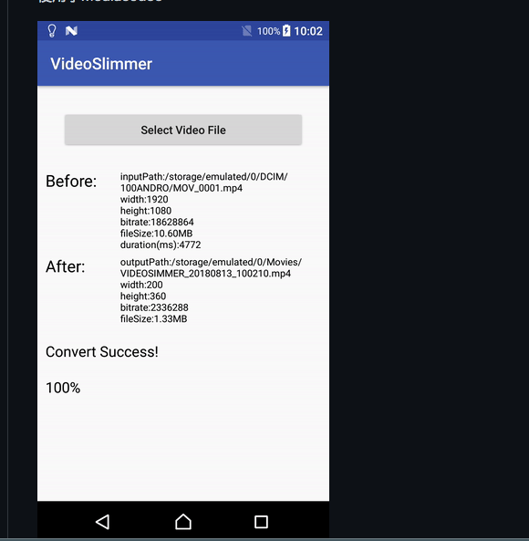 [SUGGESTION ] Replace VideoSlimer as video compressor on Android
