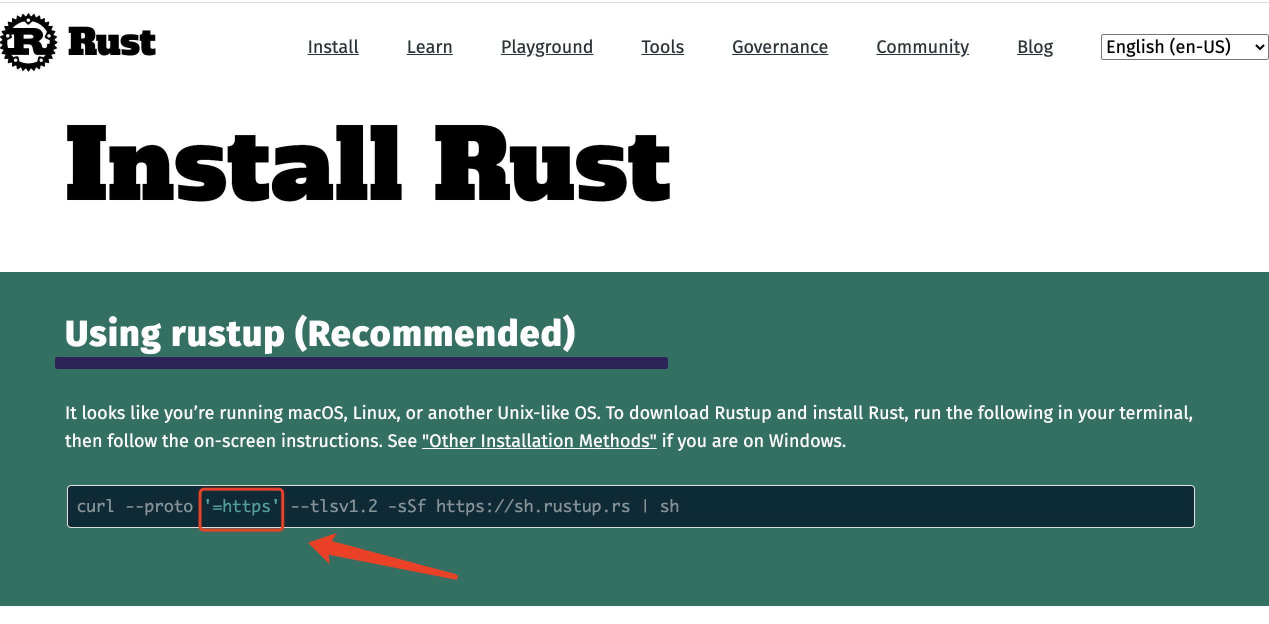 Shell script error in installation documentation · Issue #78284 · rust ...