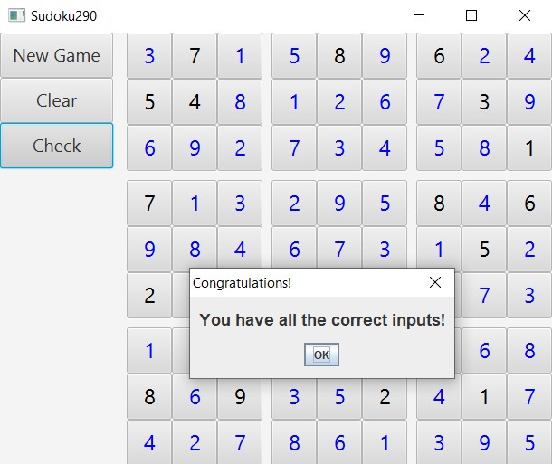 GitHub - DaryaShyroka/Sudoku290: Sudoku game created in Java for CSC290