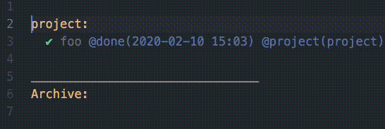 bug tasks archive project