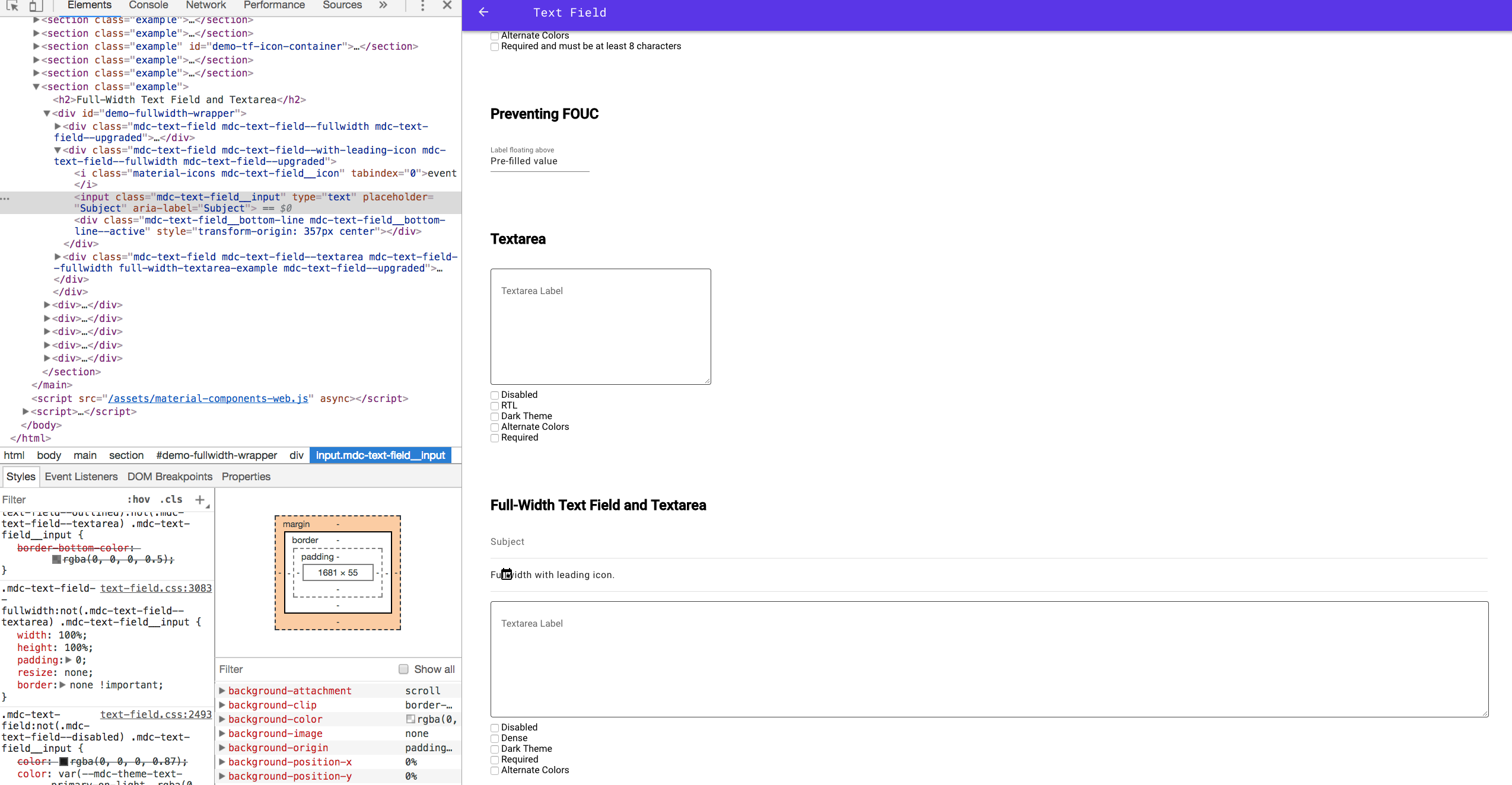 display of a fullwidth textfield with leading icon · Issue #2044 ...