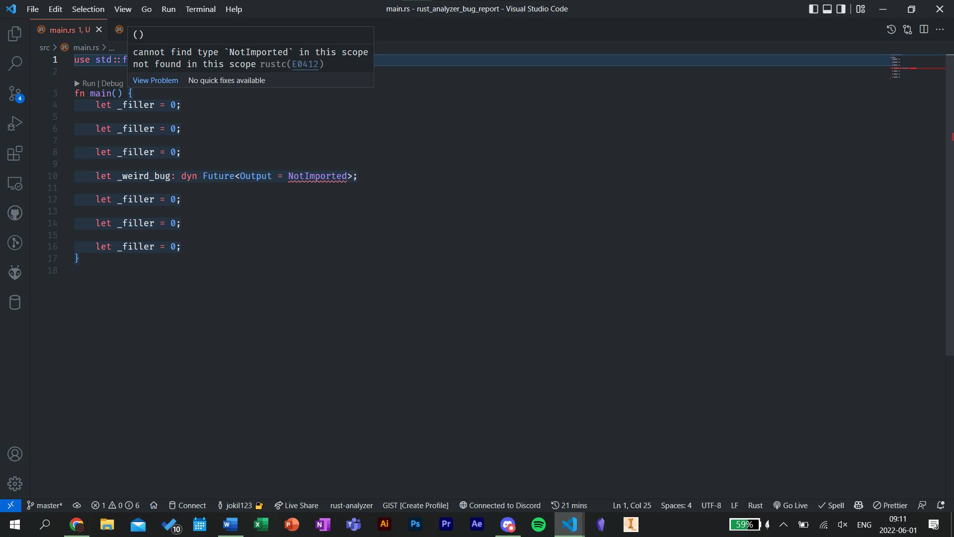 Error Diagnostics appear in the wrong place. · Issue #12436 · rust-lang ...