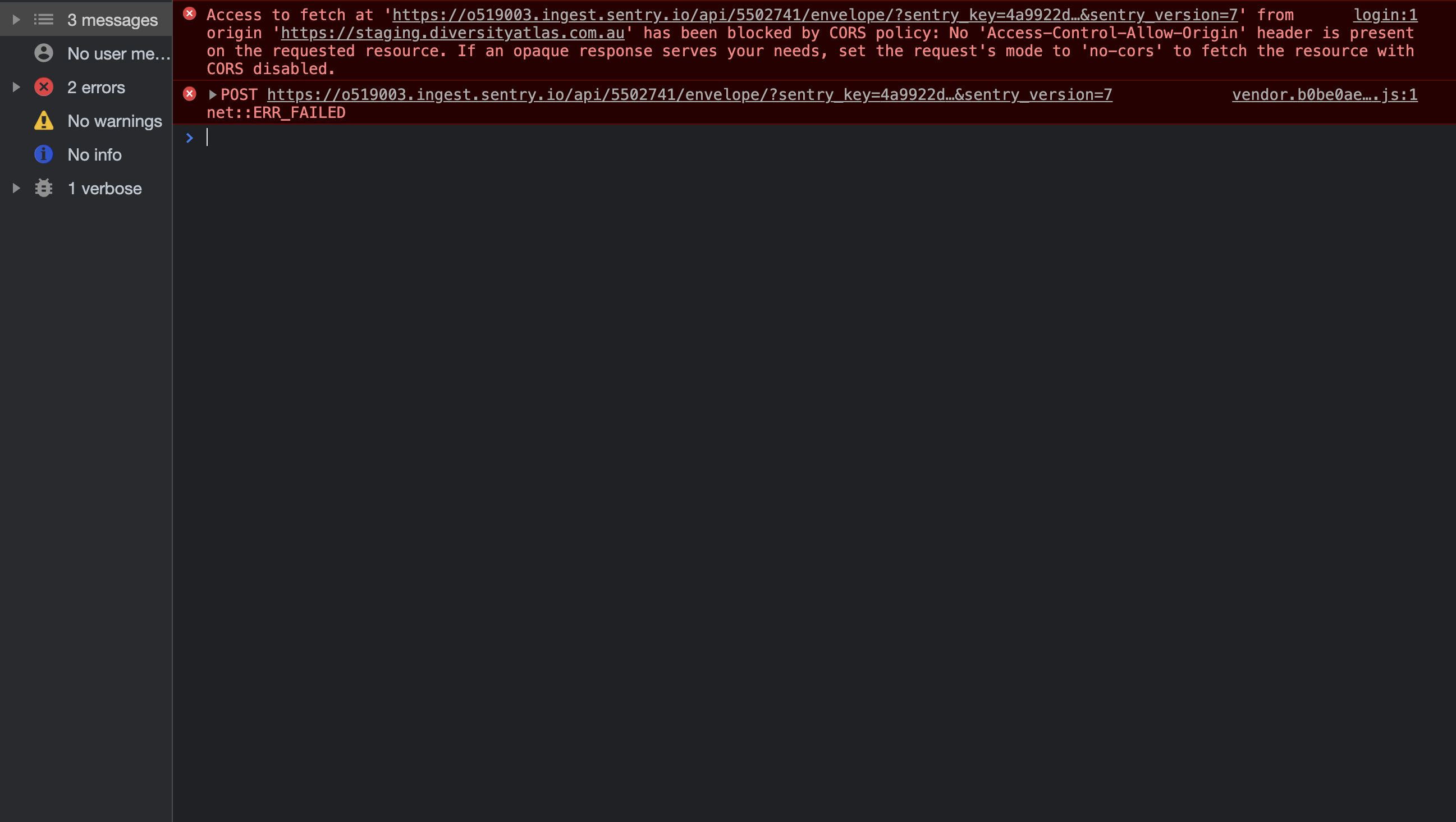 cors error · Issue #27569 · getsentry/sentry · GitHub