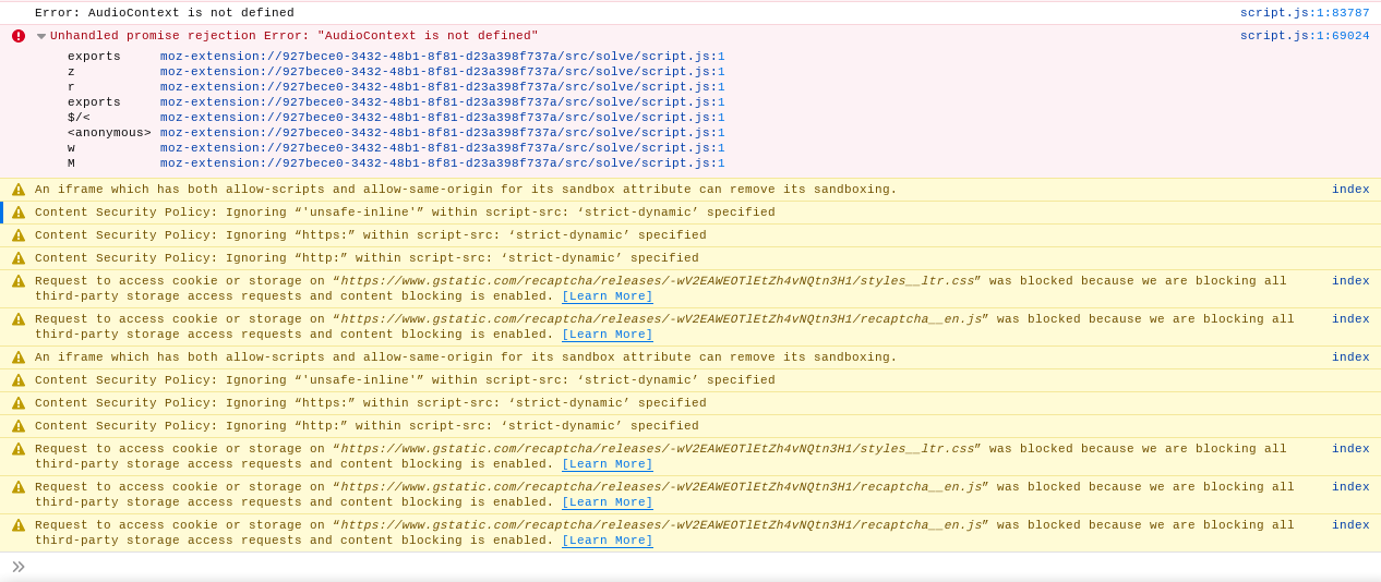 Error: AudioContext is not defined · Issue #167 · dessant/buster · GitHub