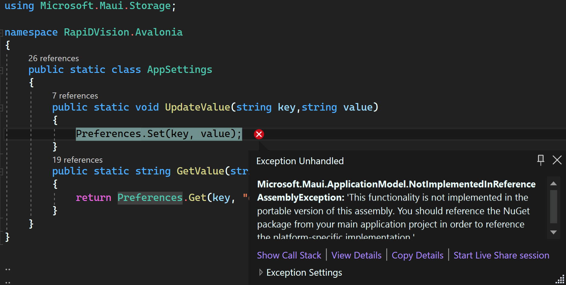 Is there an MAUI Preferences equivalent for avalonia. · AvaloniaUI ...