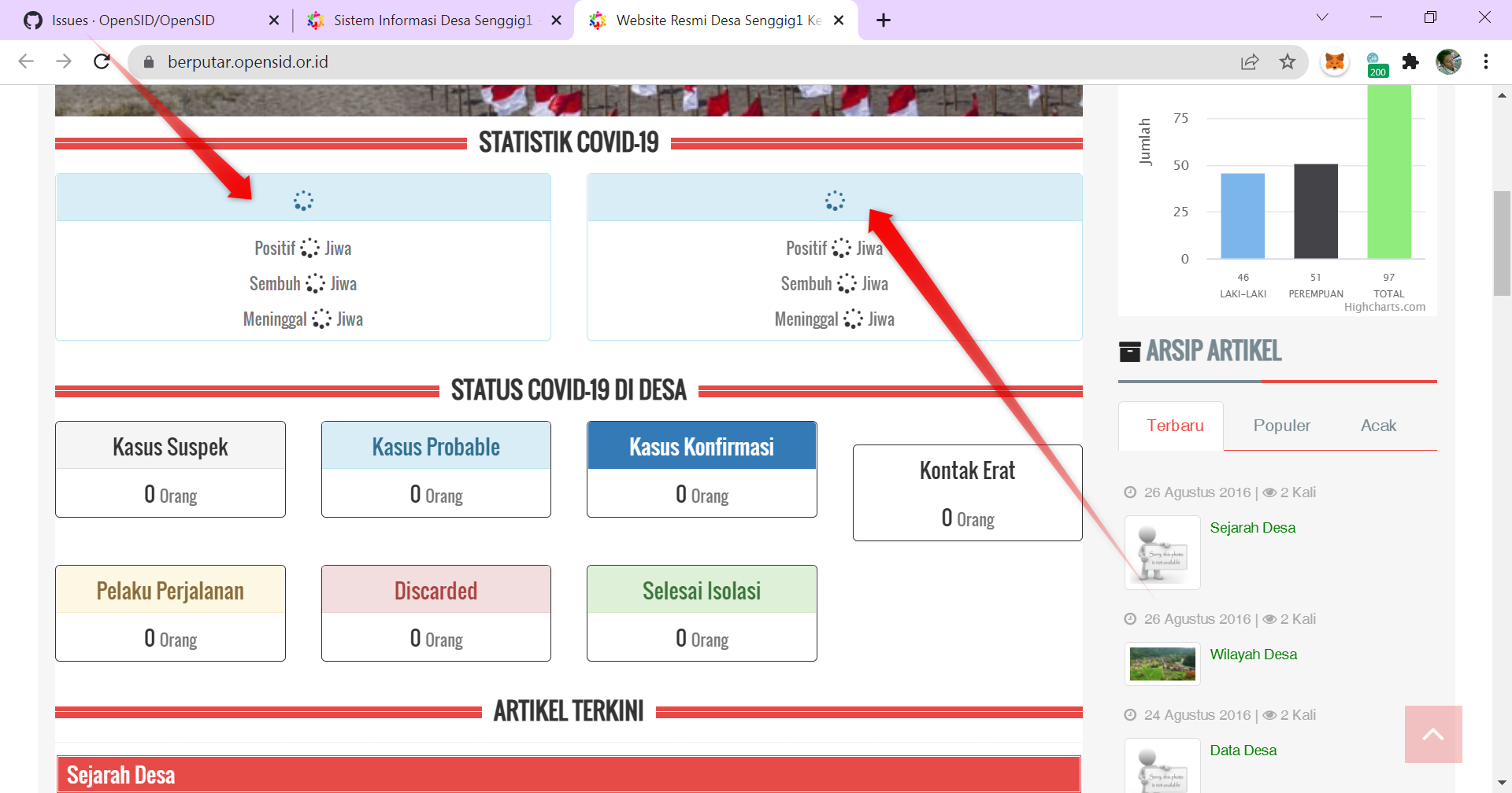 Bug/error: Error Info Covid · Issue #4930 · OpenSID/OpenSID · GitHub