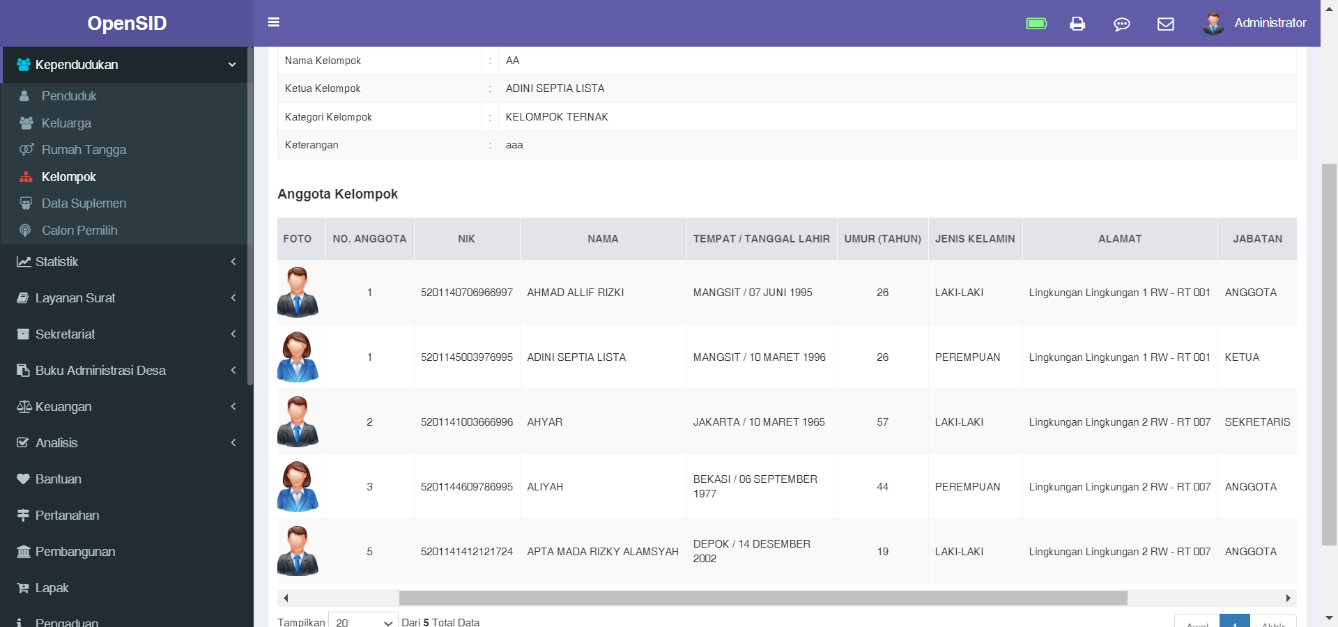 Bug/error: Anggota Kelompok Belum Tampil di Web · Issue #5100 · OpenSID ...