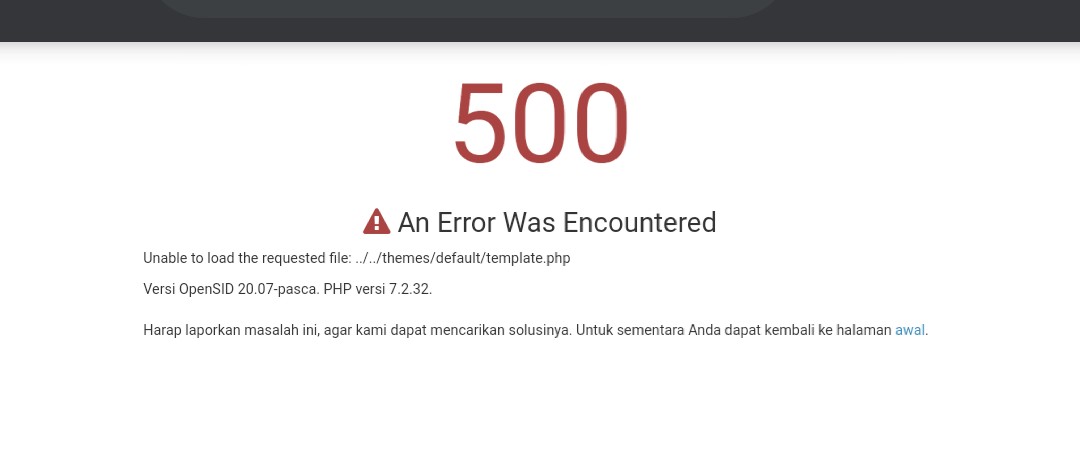 Tampilan Web OpenSID Error · Issue #3370 · OpenSID/OpenSID · GitHub