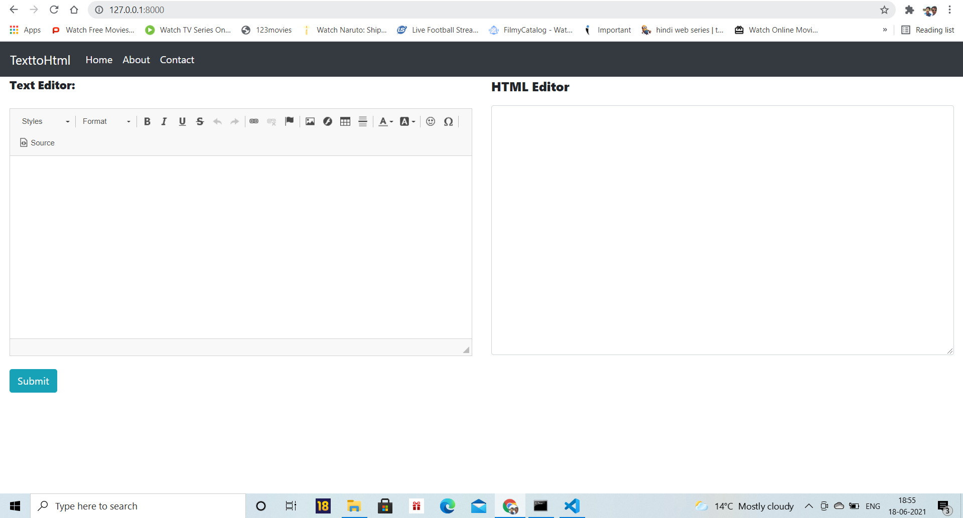 GitHub - Atharva96/Text-to-Html-Generator-using-Django