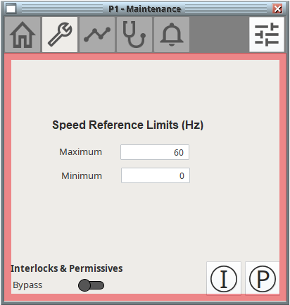 Main faceplate popup with "Panel" template area outlined in red.