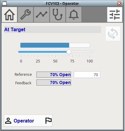 Main Faceplate Popup - P_ValveC/Operator