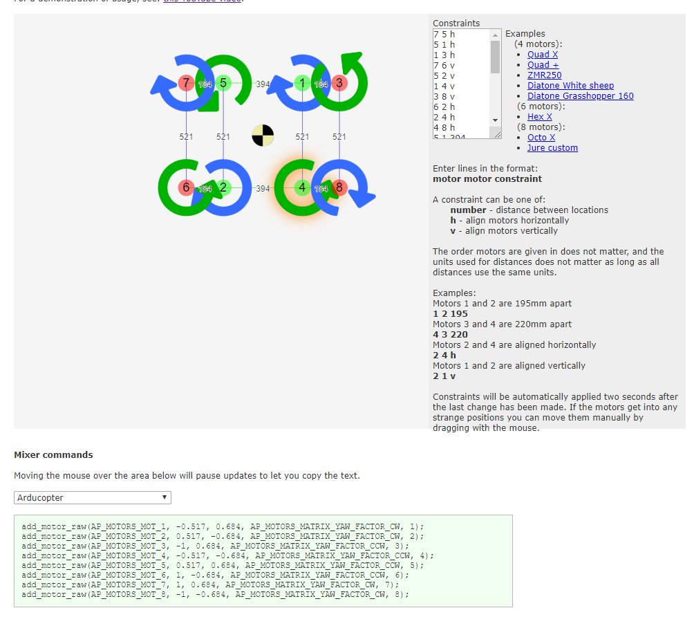 Octo "I" Configuration · Issue #10977 · ArduPilot/ardupilot · GitHub