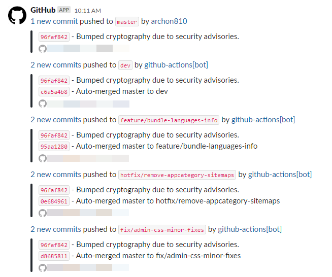 Ability to filter out or redirect to another channel commits made by