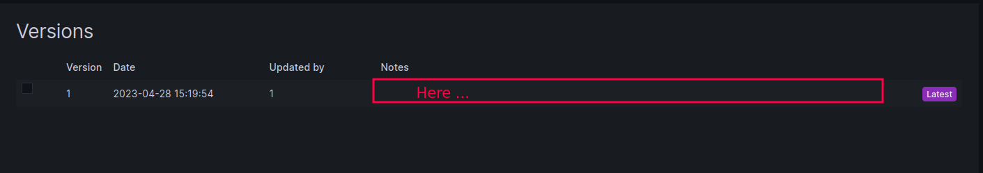 Add version notes to grafana dashboard when exporting/uploading · Issue ...